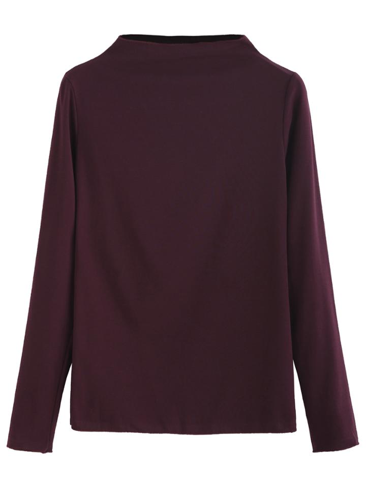 Shein Funnel Neck Long Sleeve T-shirt