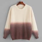 Shein Plus Color-block Ombre Sweater