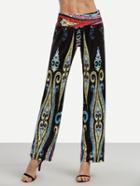 Shein Elastic Waist Vintage Print Pants