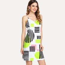 Shein Color Block Tunic Cami Dress