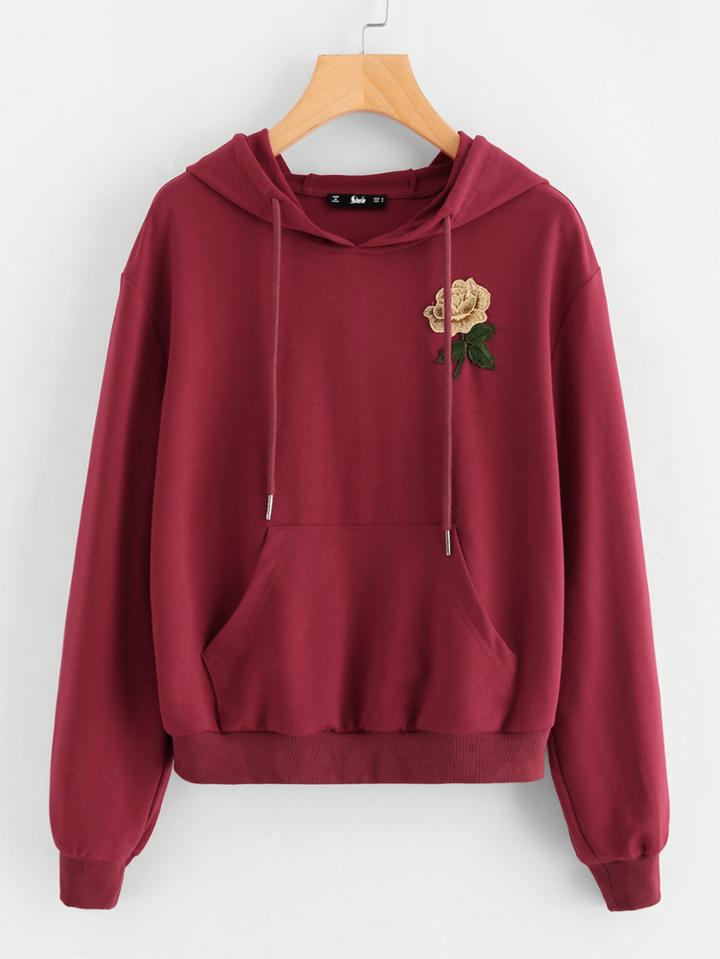 Shein Kangaroo Pocket Front Hoodie