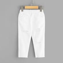 Shein Toddler Boys Ripped & Raw Hem Detail Solid Jeans