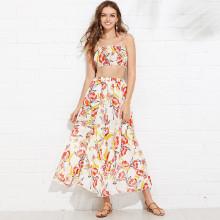 Shein Floral Print Crop Cami Top With Skirt