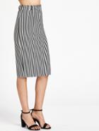 Shein Vertical Pinstripe Sheath Midi Skirt