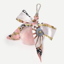 Shein Bow Tie & Pom-pom Keychain