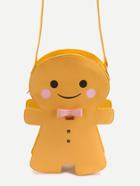 Shein Yellow Gingerbread Baby Zip Closure Crossbody Bag