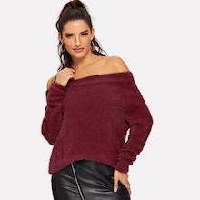 Shein Solid Fuzzy Jumper