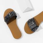 Shein Buckle Front Pu Slippers With Studded