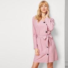 Shein V-neck Button Up Dress