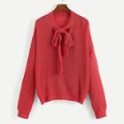 Shein Bow Tied Neck Glitter Sweater