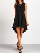 Shein Black Sleeveless Asymmetrical Dress