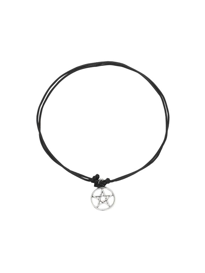 Shein Silver Hollow Star Choker Necklace
