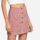 Shein Button Up Cord Skirt