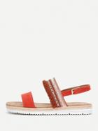 Shein Strappy Woven Flat Sandals