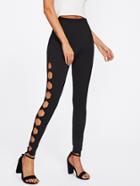 Shein Cut Out Twist Detail Leggings