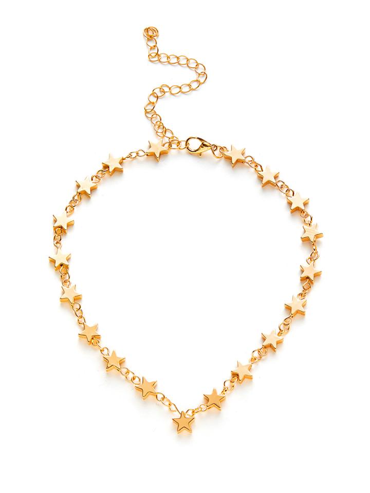 Shein Star Design Charm Chain Choker