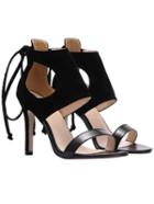 Shein Black Peep-toe High Stiletto Heel Sandals