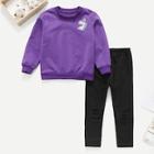 Shein Toddler Girls Unicorn Sweatshirt & Pants