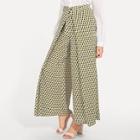 Shein Wide Waistband Overlap Houndstooth Pants