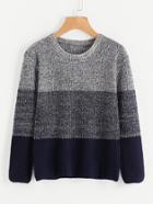 Shein Colorblock Space Dye Sweater