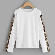Shein Contrast Leopard Print Tee