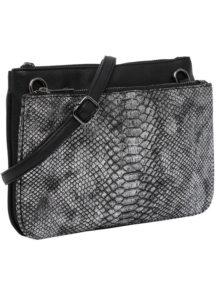 Shein Serpentine Zipper Pu Shoulder Bag