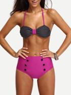 Shein Halter Mix & Match High Waist Bikini Set