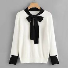 Shein Tie Neck Sweater