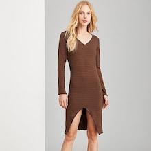 Shein Asymmetrical Hem Striped Dress