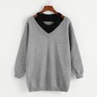 Shein Drop Shoulder Cold-shoulder Sweater