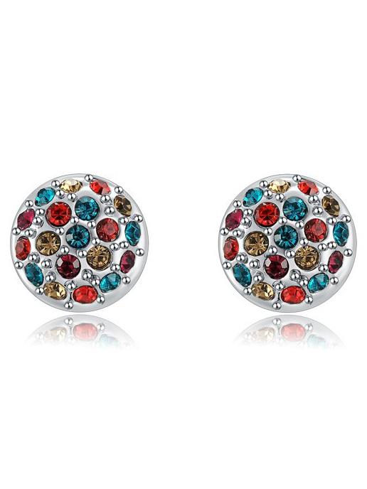 Shein Multicolor Crystal Fashion Clip On Earring