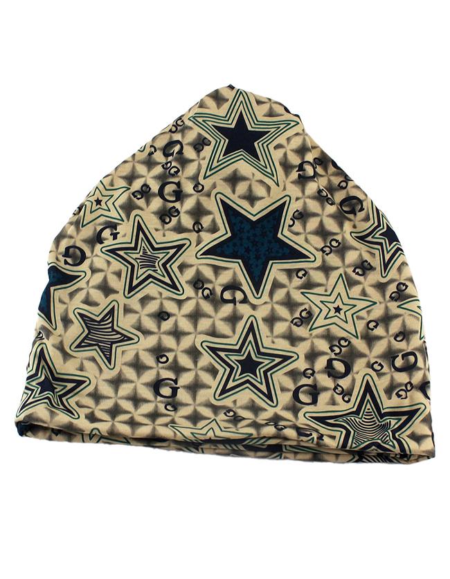 Shein Green Cotton Stretch Colorful Printed Women Beanie Hat
