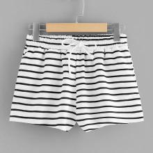 Shein Drawstring Waist Striped Shorts