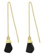 Shein Black Tassel Chain Long Earrings