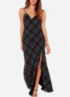 Rosewe Trendy Slit Design Spaghetti Strap Dress With Print