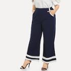 Shein Plus Wide Leg Striped Pants