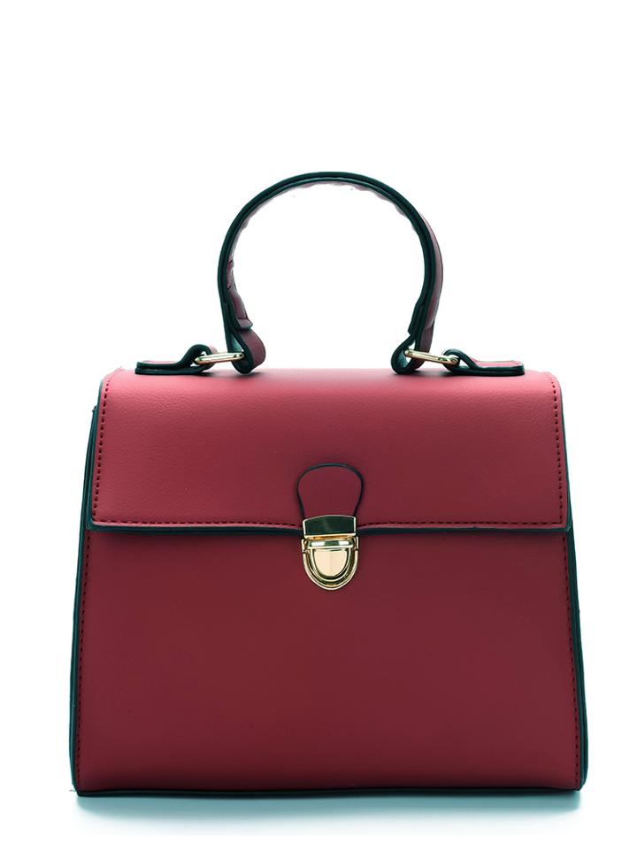 Shein Push Lock Flap Satchel Bag