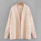 Shein Dual Pocket Cable Knit Cardigan