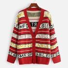 Shein Plus Letter Pattern Knit Coat