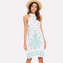 Shein Halter Mandala Print Dress