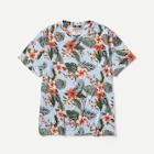 Shein Men Allover Jungle Leaf And Floral Tee