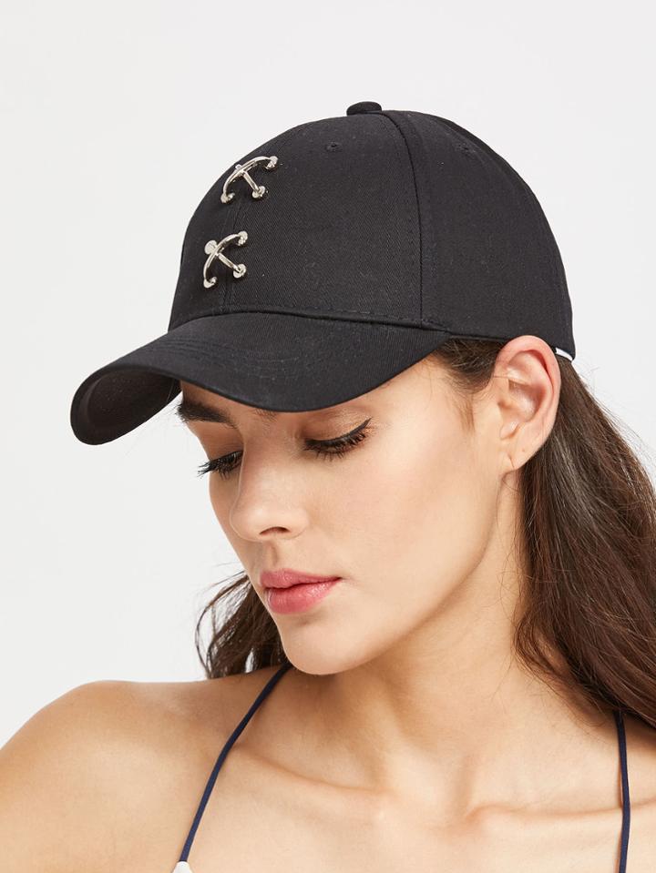 Shein Metal Detail Baseball Cap