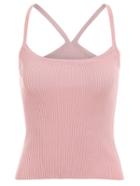 Shein Strappy Ribbed Cami Top - Pink