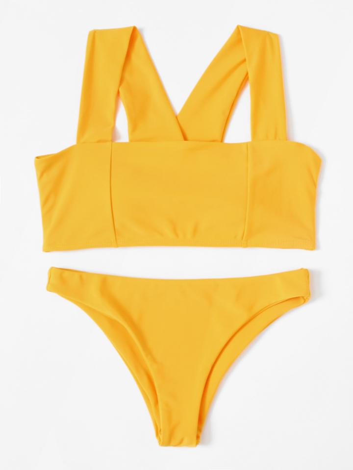 Shein Wide Strap Bikini Set