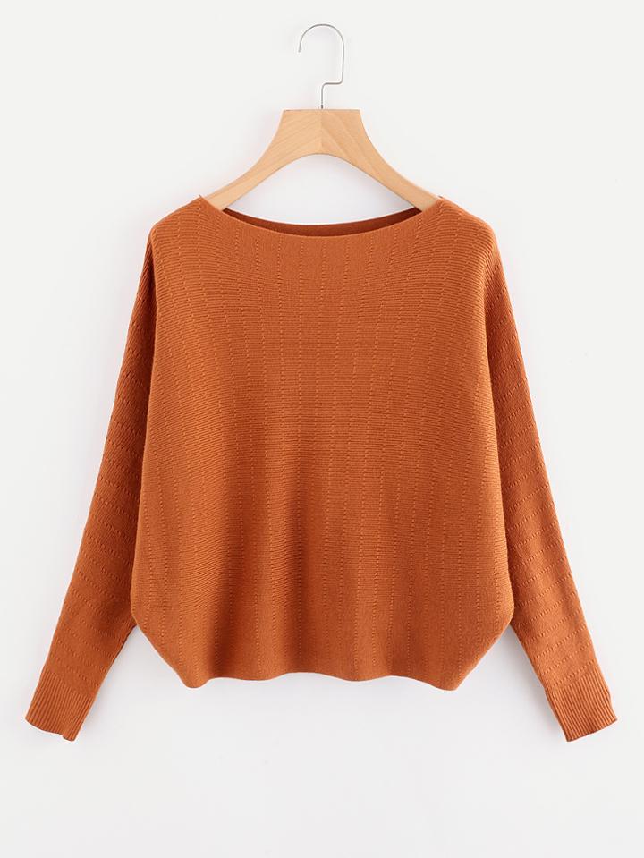 Shein Batwing Sleeve Knit Sweater