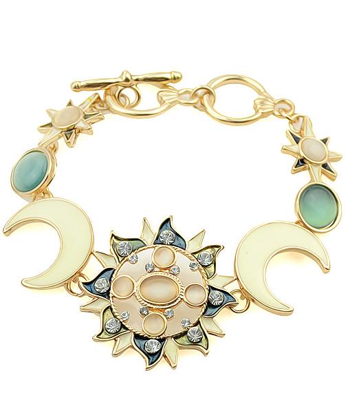Shein Gold Sun Moon Link Bracelet
