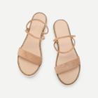 Shein Peep Toe Espadrille Flat Sandals