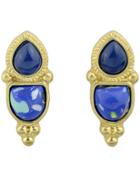 Shein Blue Gemstone Stud Earrings