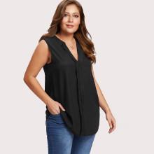 Shein Plus V Neckline Sleeveless Top