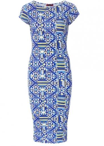 Rosewe Exquisite Short Sleeve Print Design Woman Dress For Summer